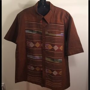 COPY - Men's Hand Crafted Stitched Boho Linen Shi…
